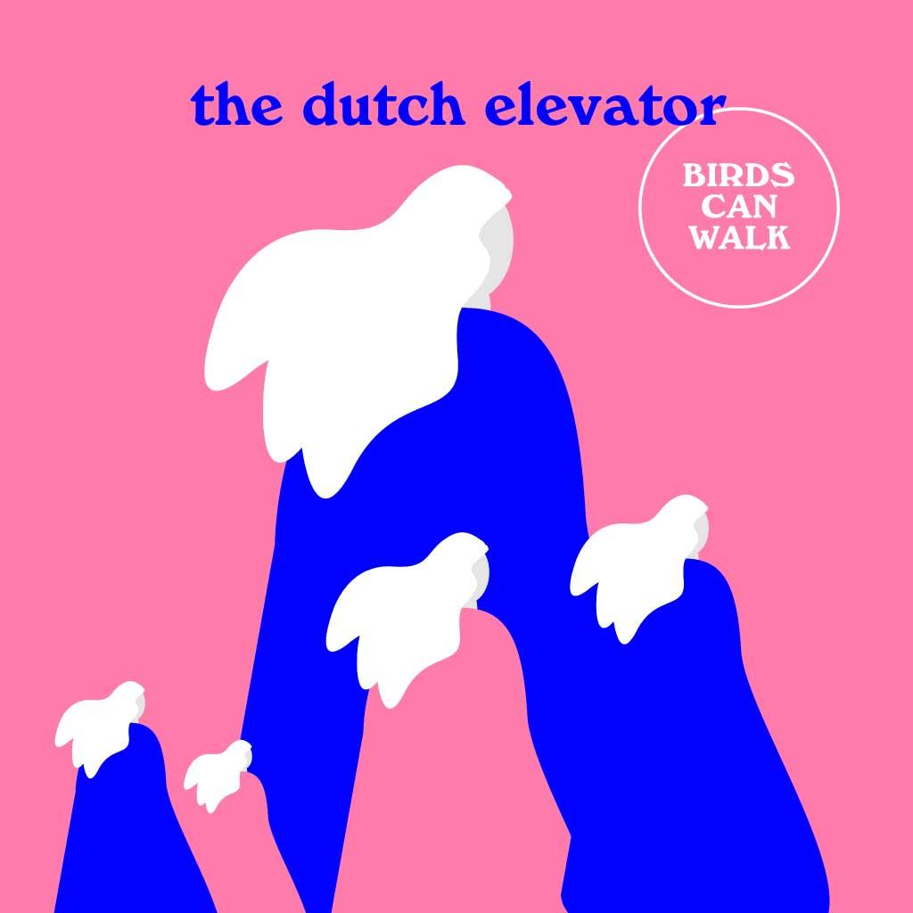 Bold Blue and Pink Art Poster Design