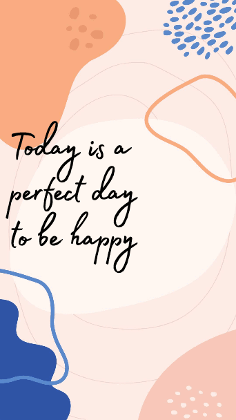 Cheerful Peach and Blue Inspirational Poster Design