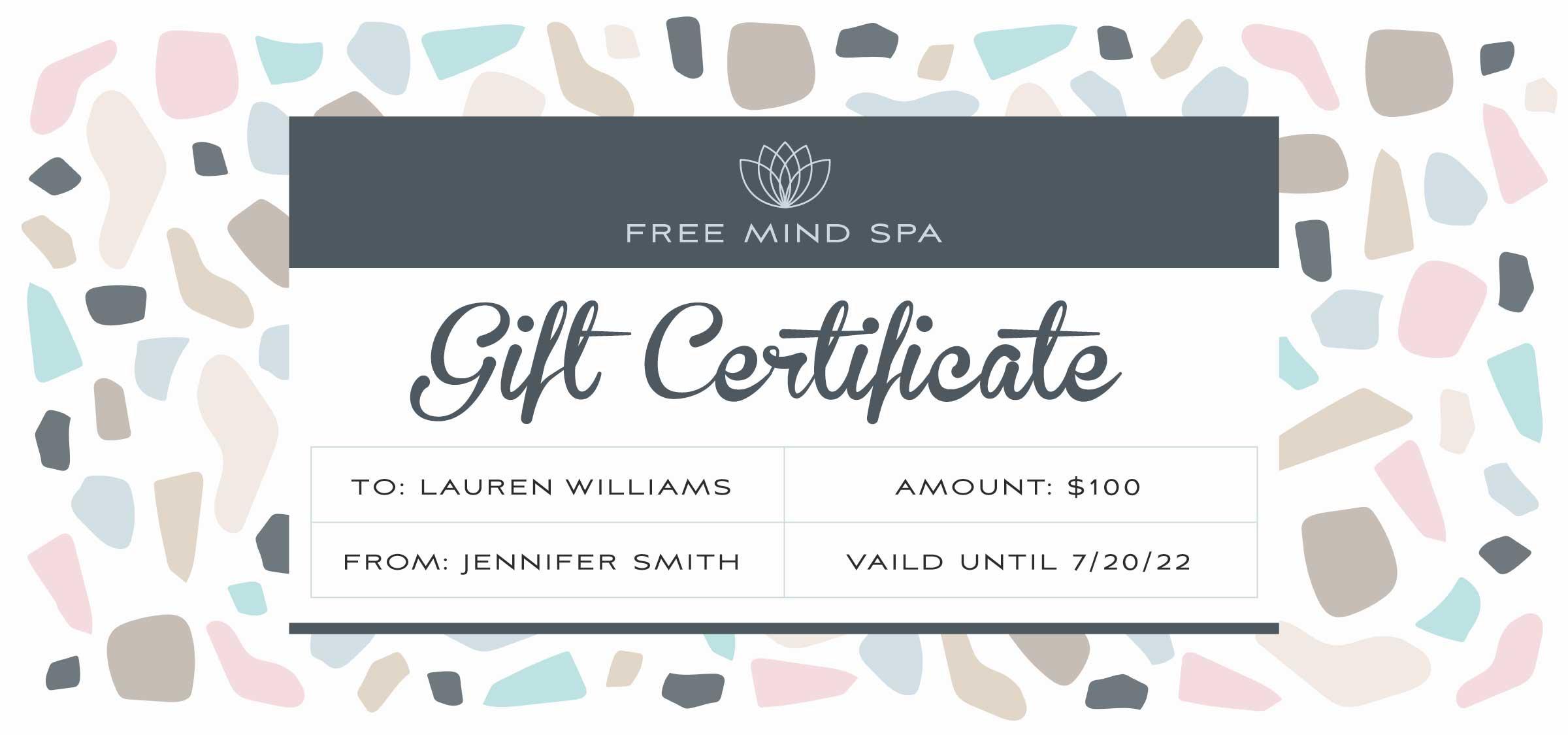 Chic Gift Certificate Template in Pastel Colors
