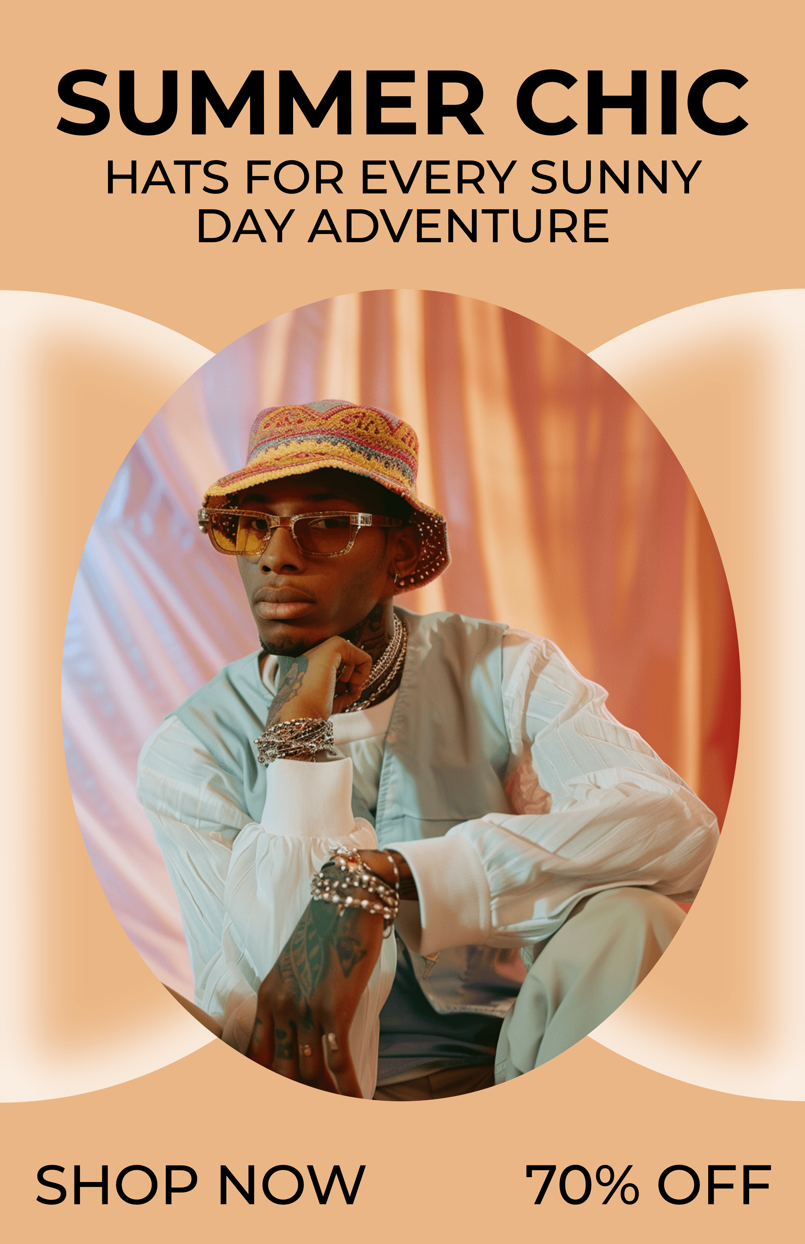 Summer Chic Poster in Warm Tones