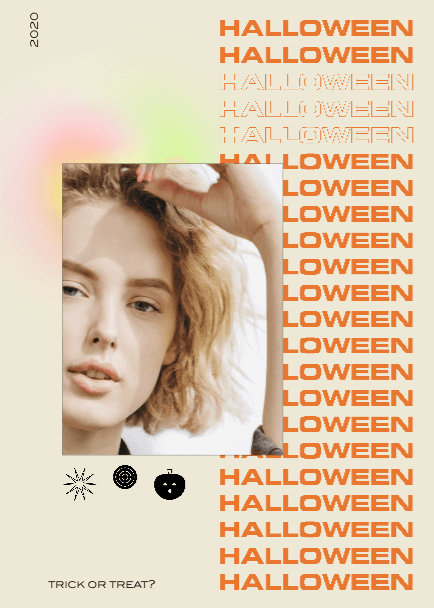 Spooky Halloween Party Poster with Orange Accent