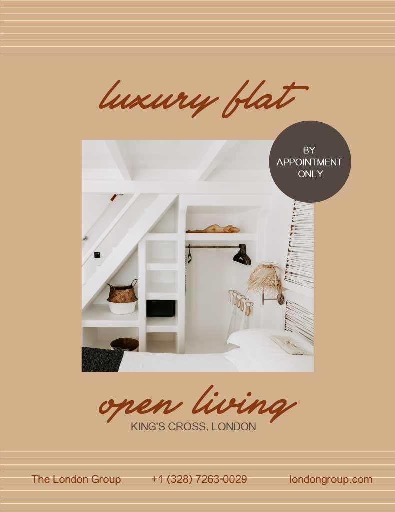 Elegant Beige Luxury Flat Advertisement Poster