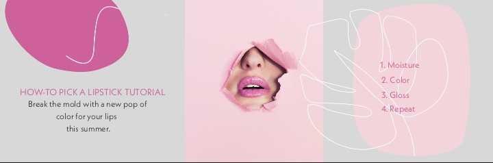 Chic Pink Lipstick Tutorial Poster Design