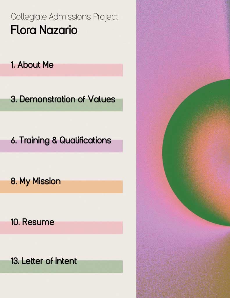 Elegant Green and Purple Portfolio Poster