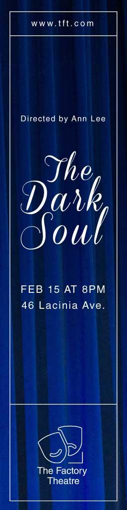 Navy Blue Theatrical Event Poster Design