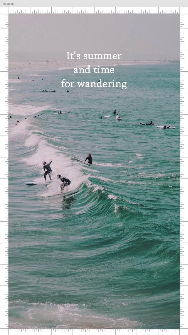 Seaside Adventure Summer Surfing Poster
