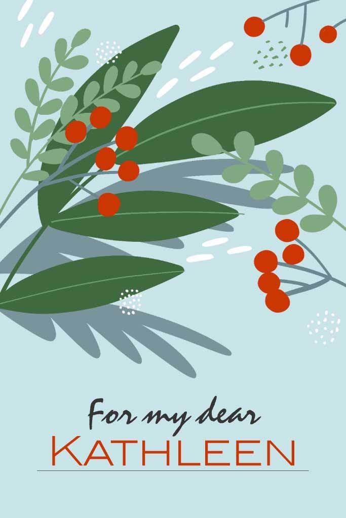Charming Sky Blue Personal Greeting Card