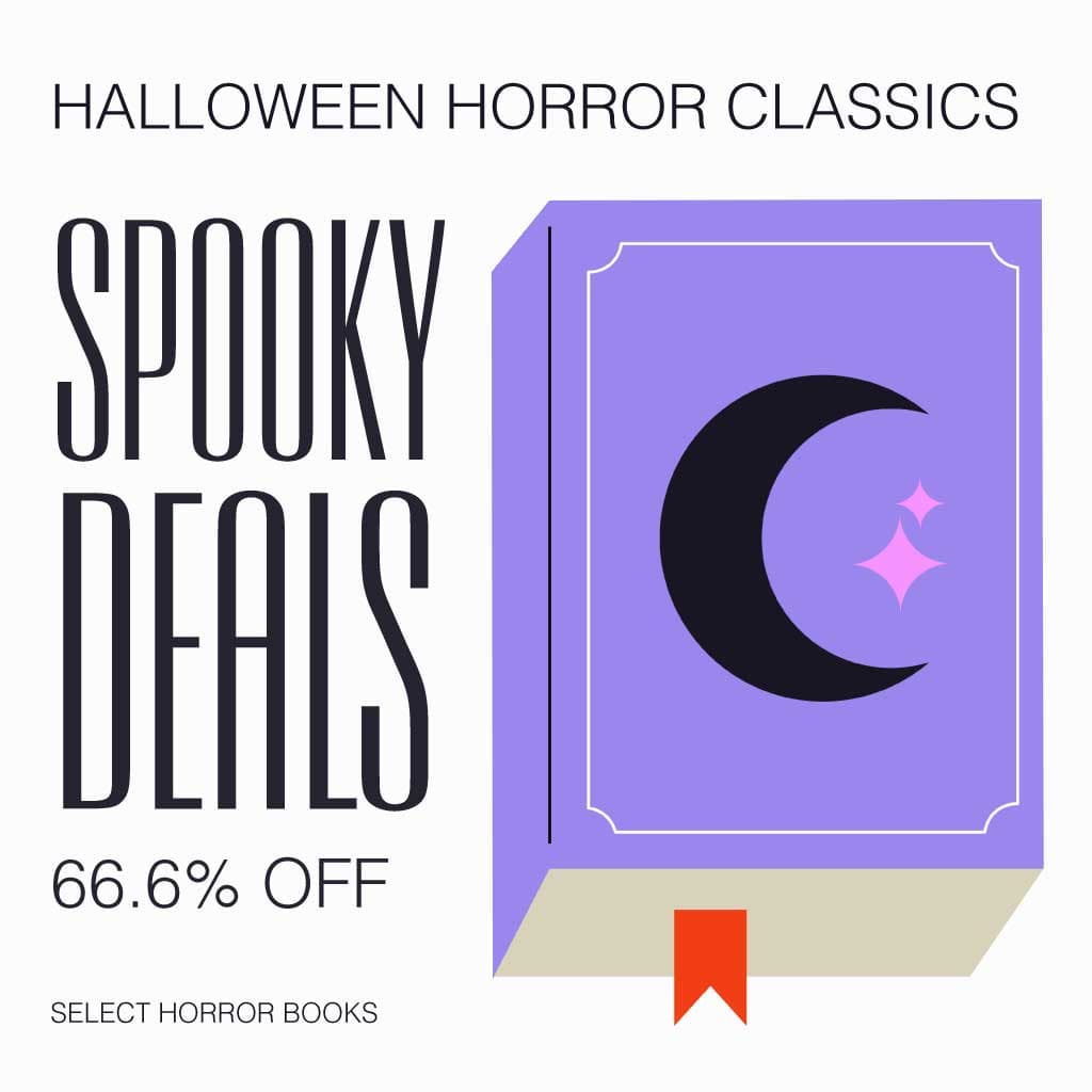 Chilling Purple Halloween Book Sale Poster