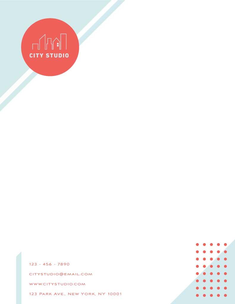 Sleek City Studio Branding Poster Template in Sky Blue