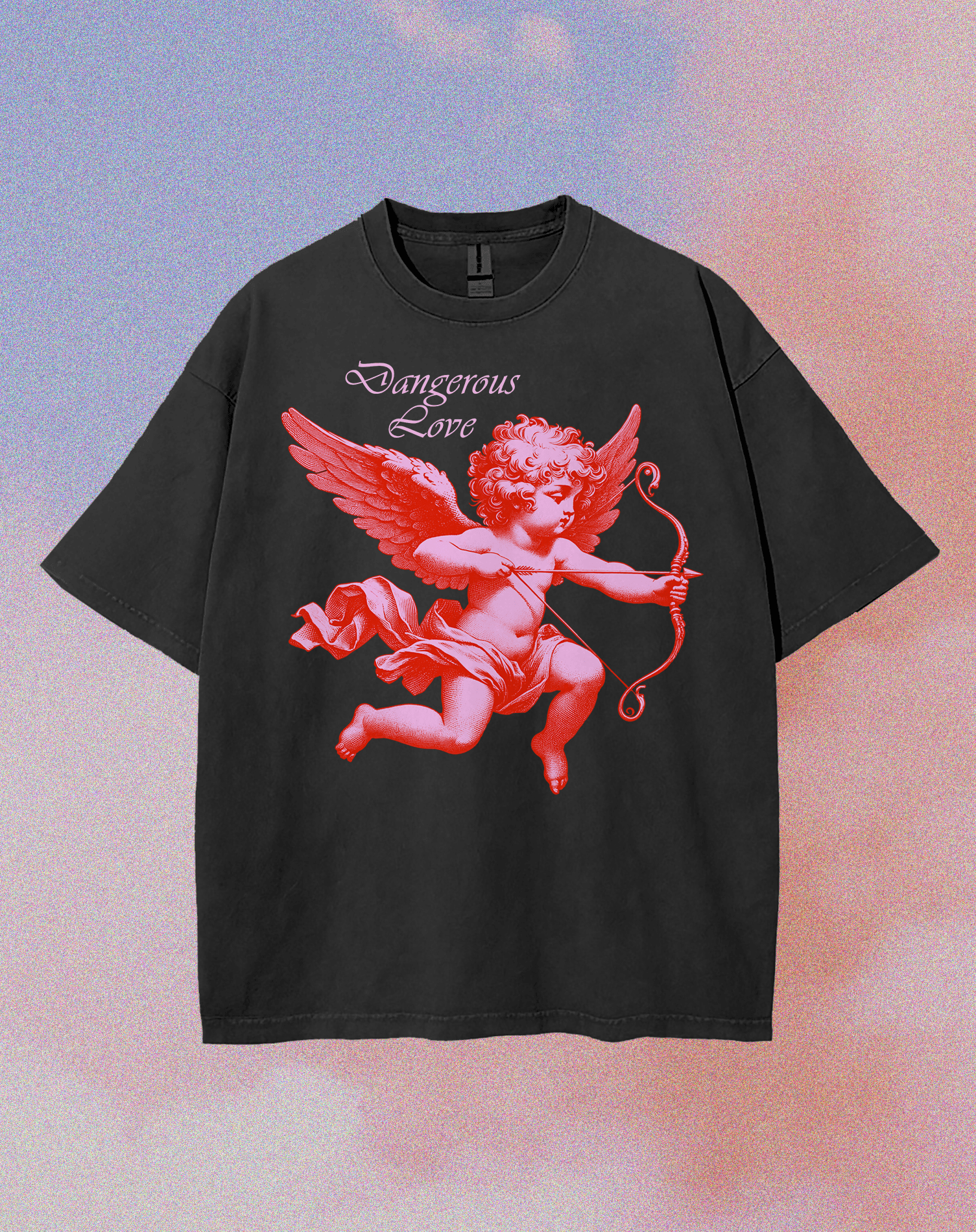 Dangerous Love Cupid T-Shirt Design in Red