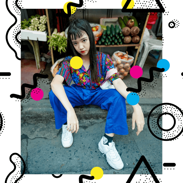 Urban Chic Fashion Post with Bold Colors