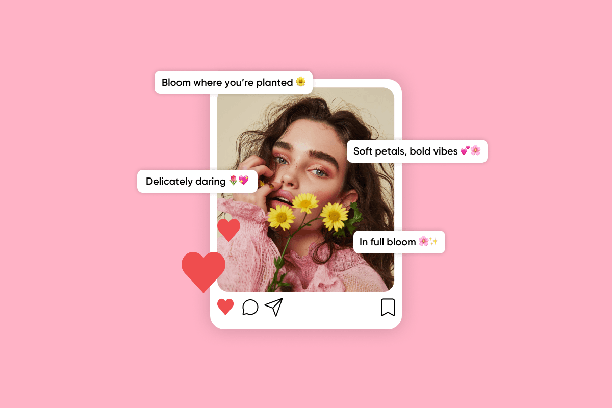 Aesthetic captions for Instagram banner