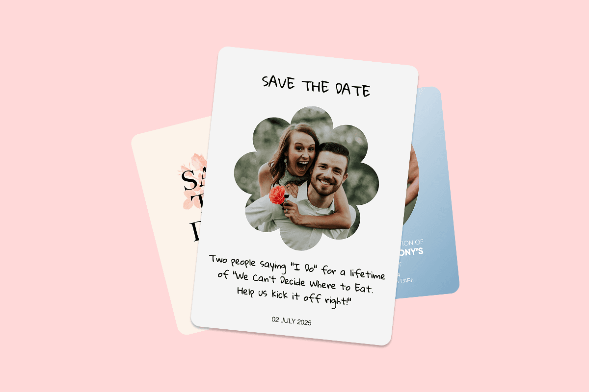 Funny wedding invitation wording cover