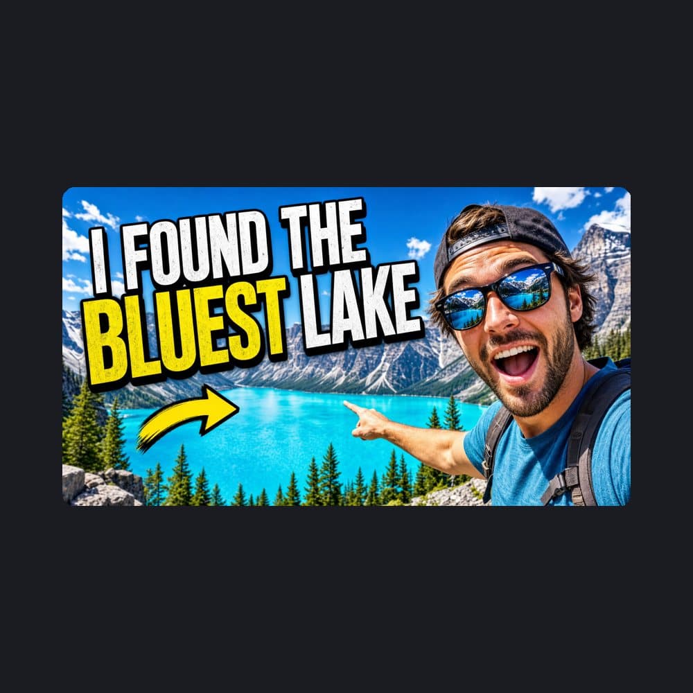 Šablon za YouTube sličicu napravljen pomoću GPT Image 2 u Picsart Flow