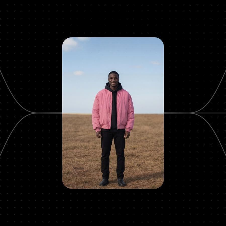 Inpaint menja jedan deo šablona na platnu Picsart Flow
