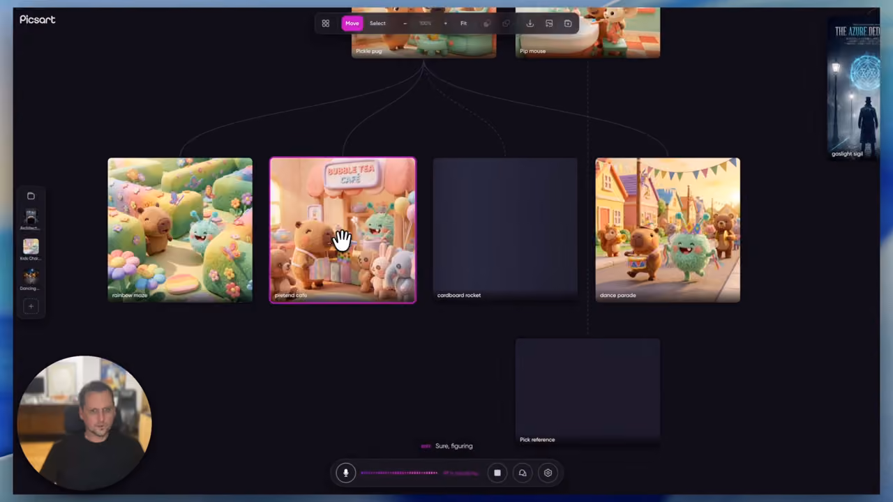 Робоче місце агента Picsart AI з демо запуску OpenAI GPT-Live-1