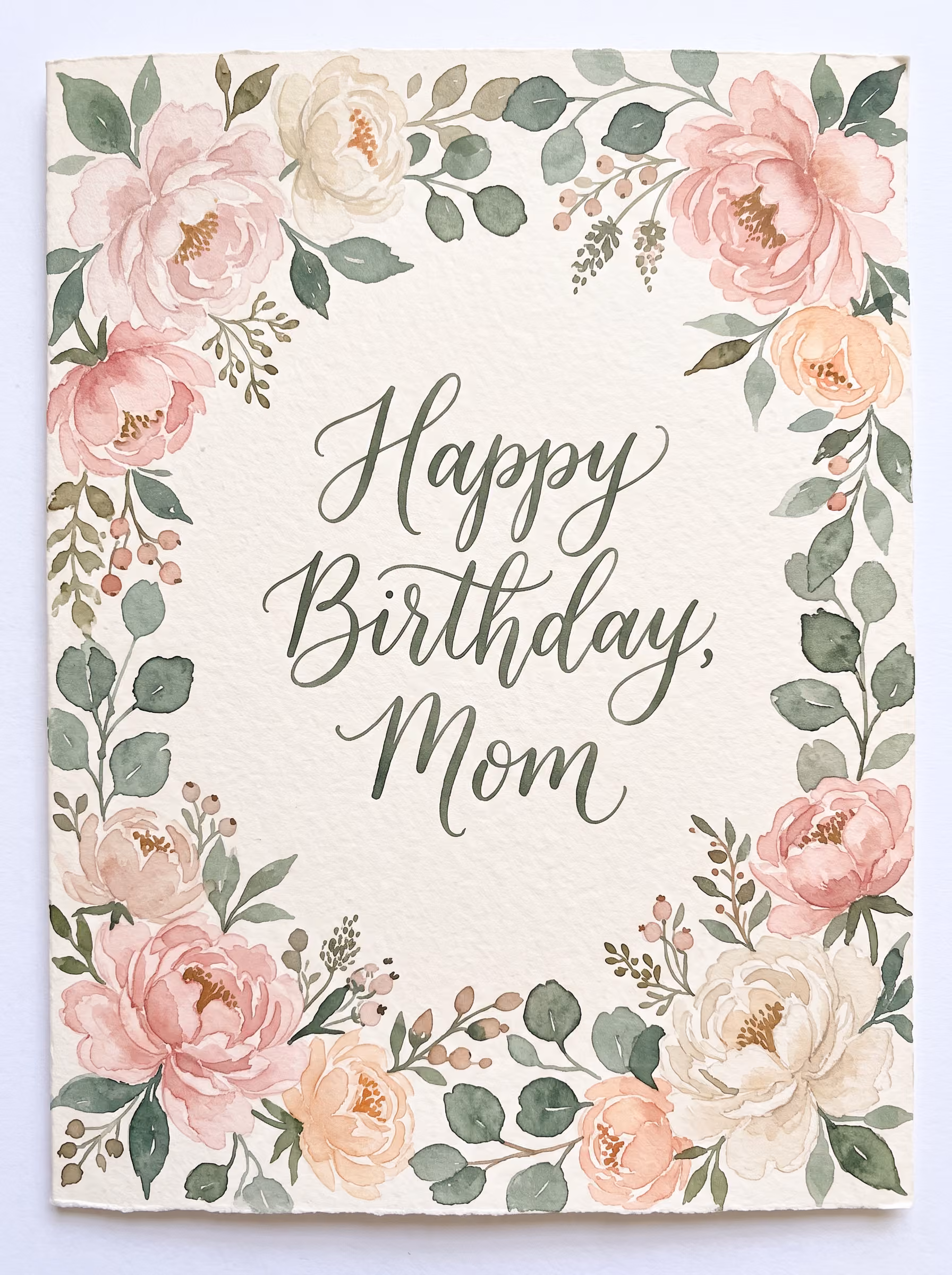 A floral birthday card for mom made with Nano Banana 2