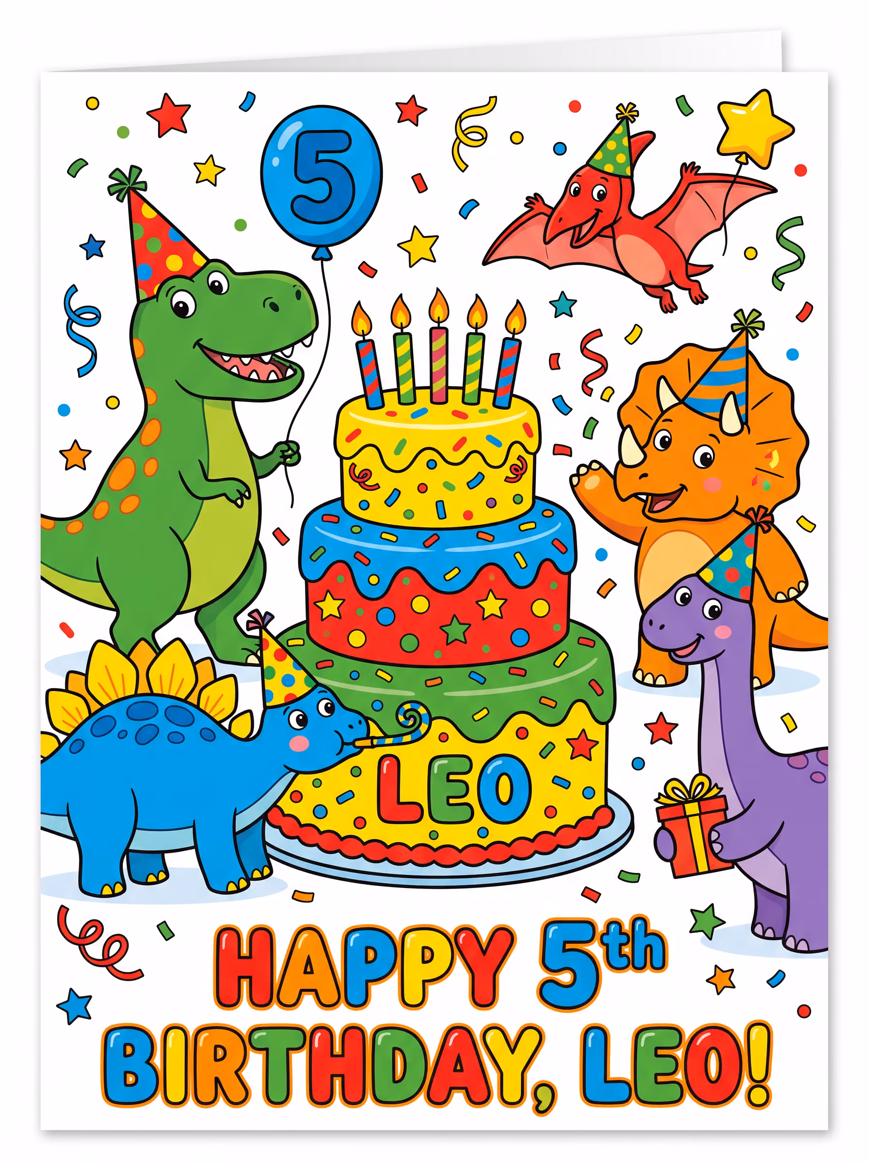 A kid’s birthday card made with Nano Banana 2