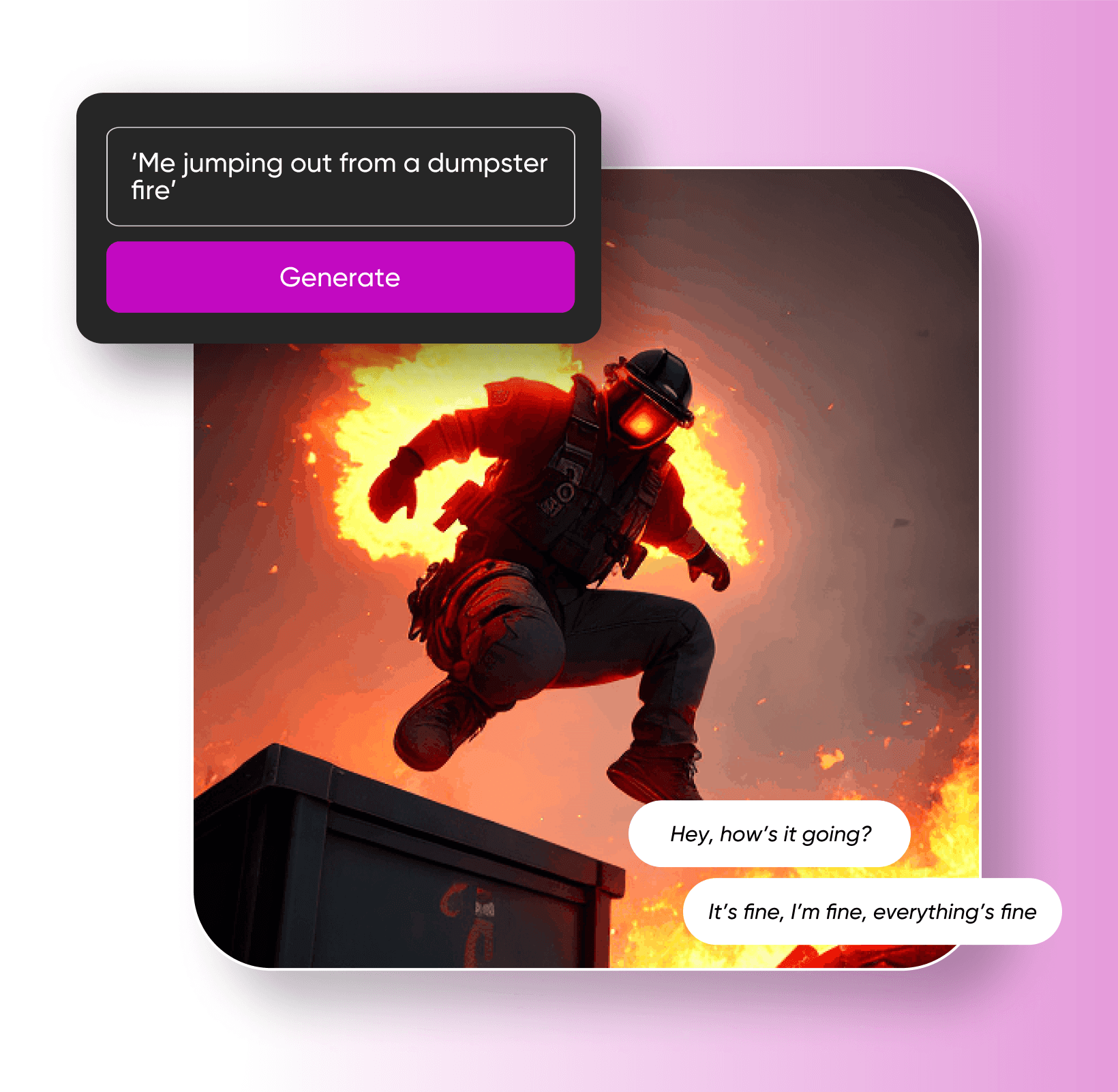 generuj animacje AI za pomocą generatora GIF AI Picsart