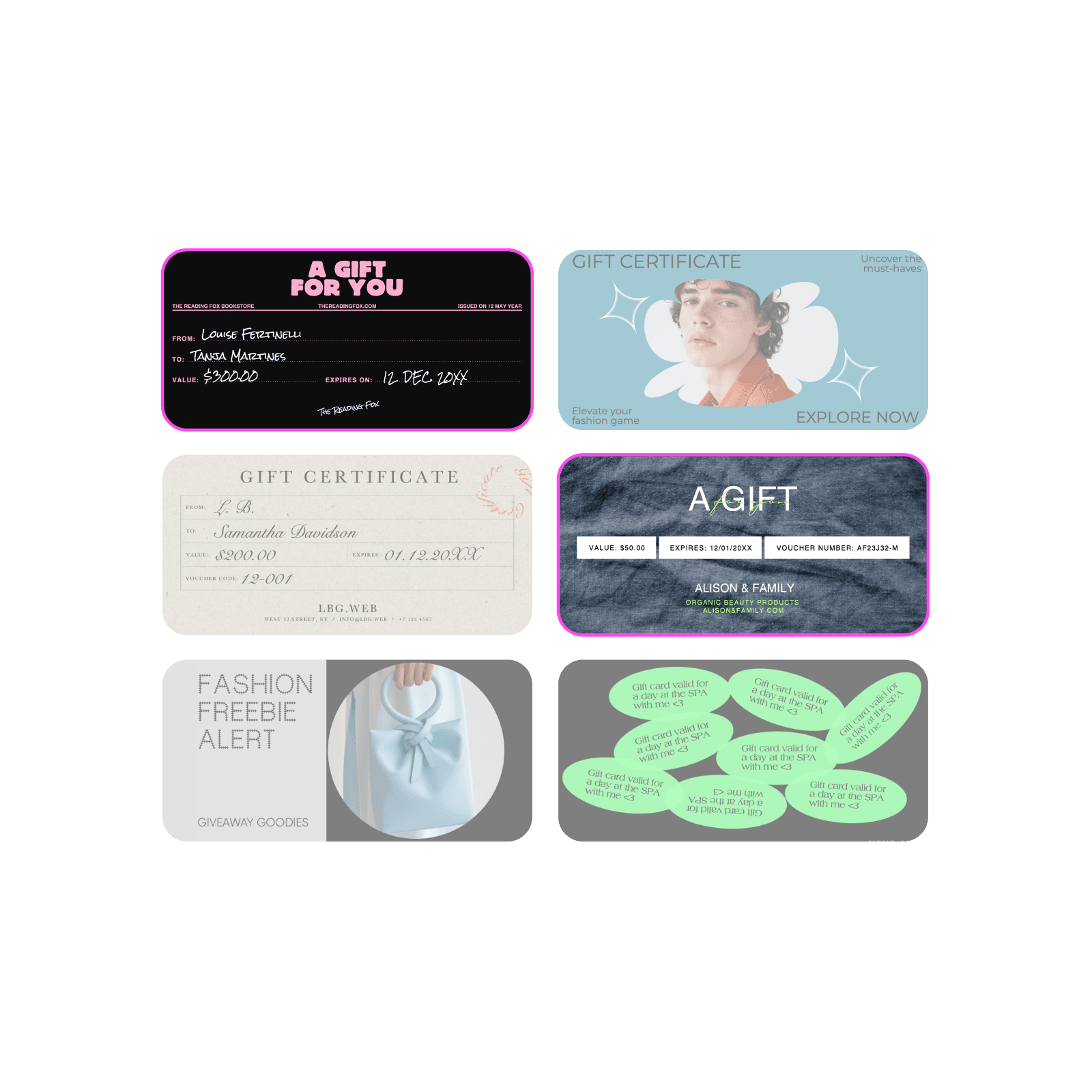 Gift Certificate templates by Picsart