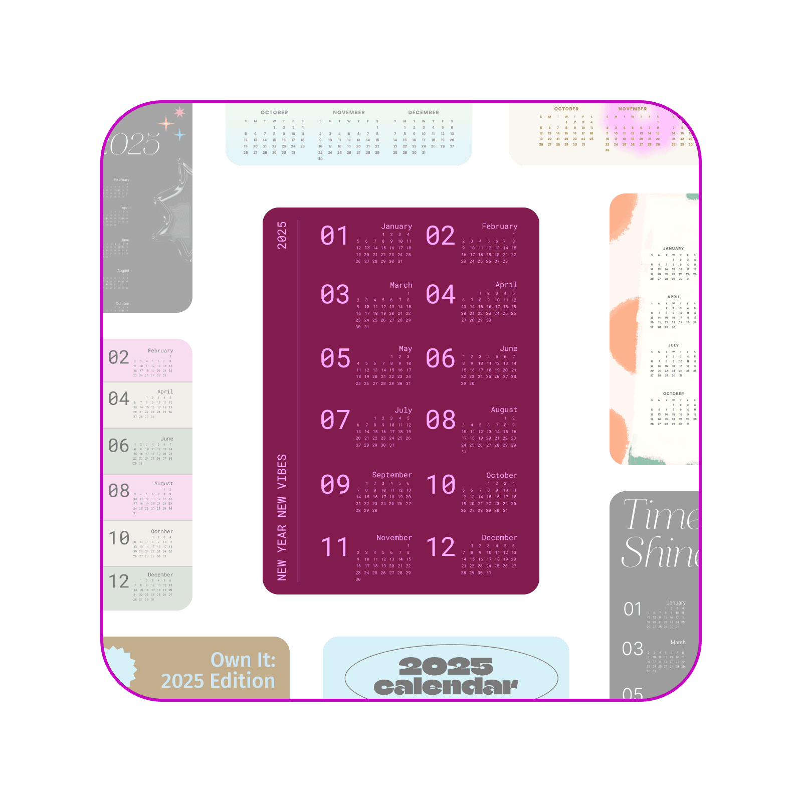 How to create custom calendars