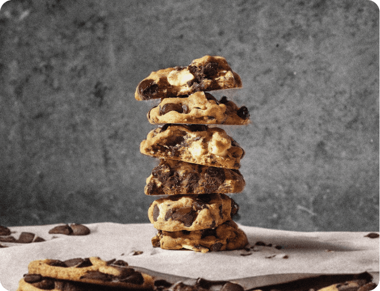 biscotti impilati uno sull'altro