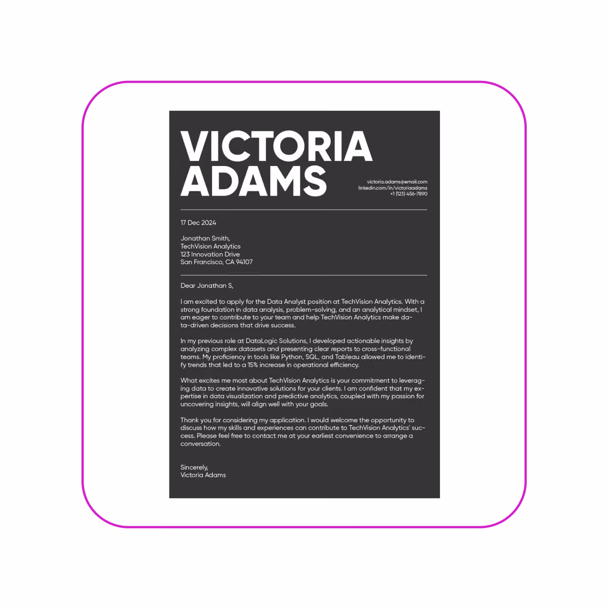 how to create a cover letter
