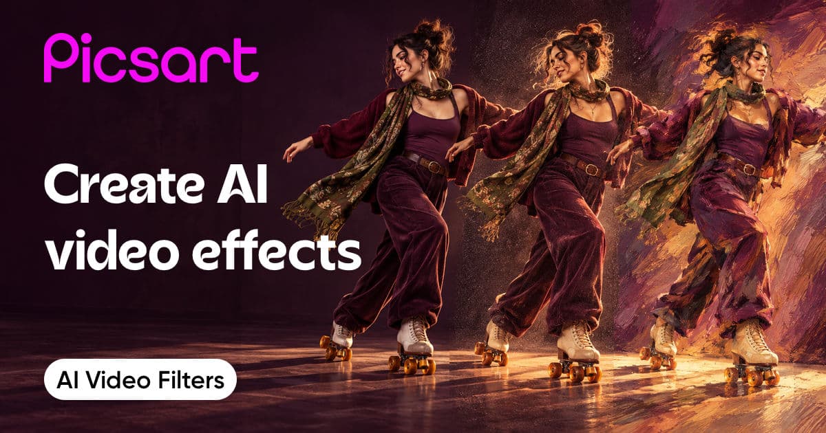 Picsart's AI video style changer