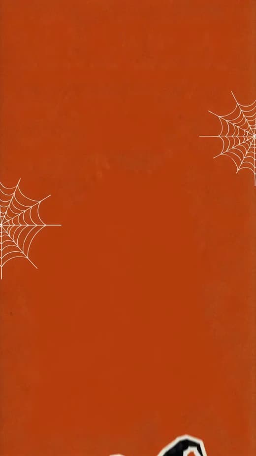 Halloween-Videobeispiel: oranges Partyplakat.