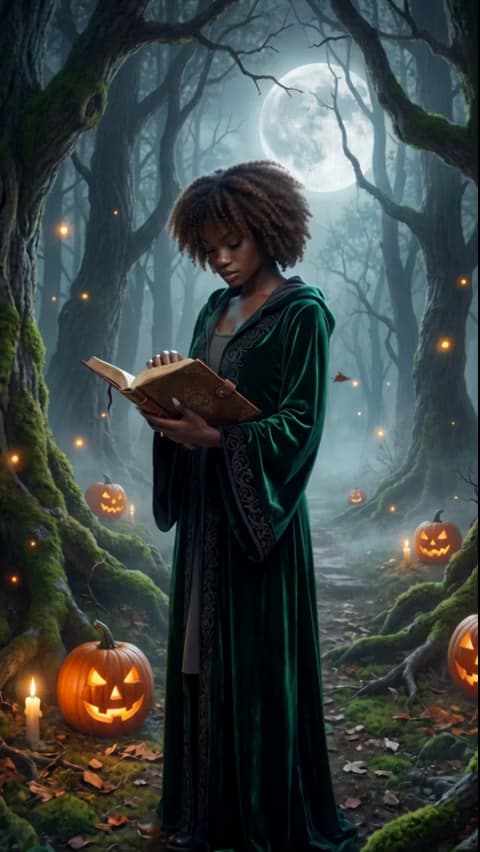 Halloween-Videobeispiel: Porträt einer Waldhexe.