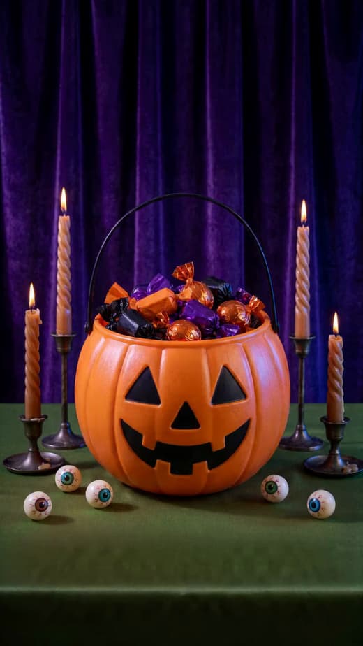 Halloween-Videobeispiel: Partyeinladung im Kerzenschein.