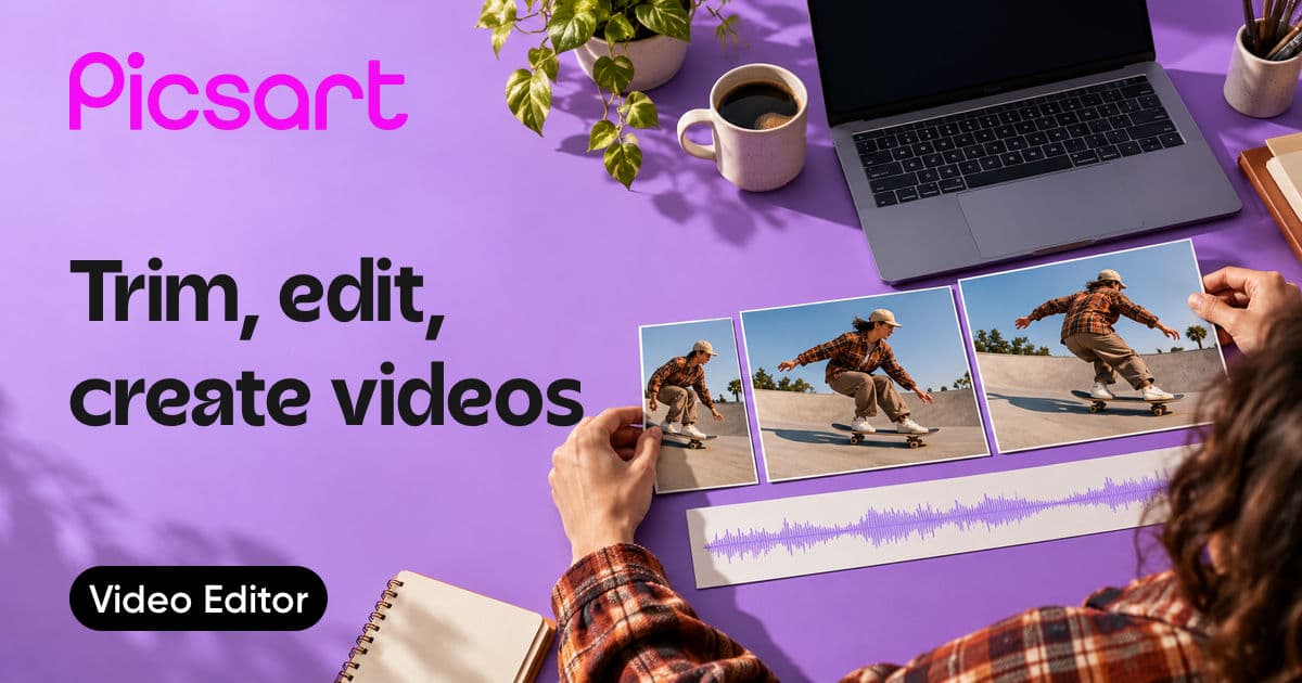 Picsart kreativní pracovní postup pro srovnání VEED