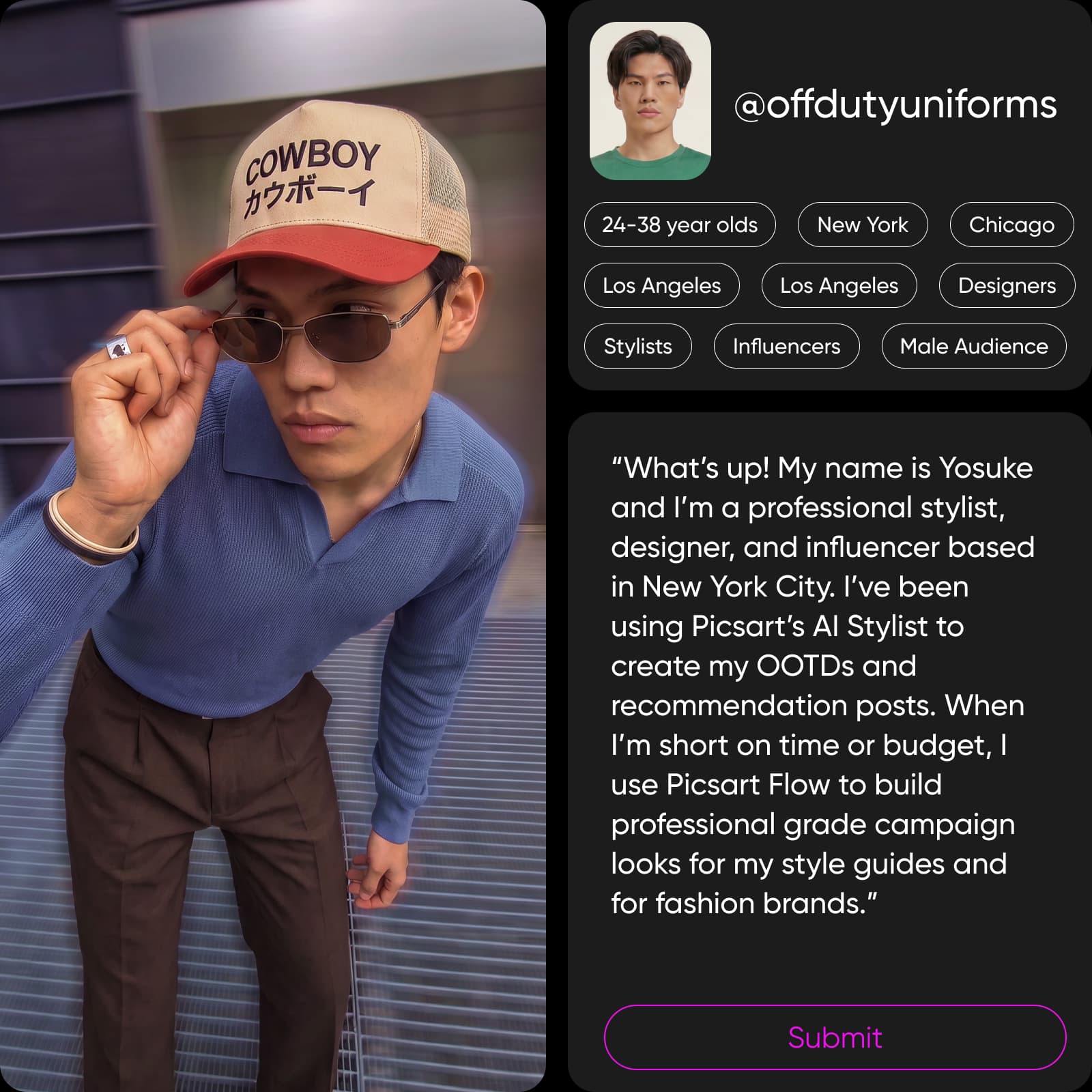 Creator planning an authentic social recommendation
