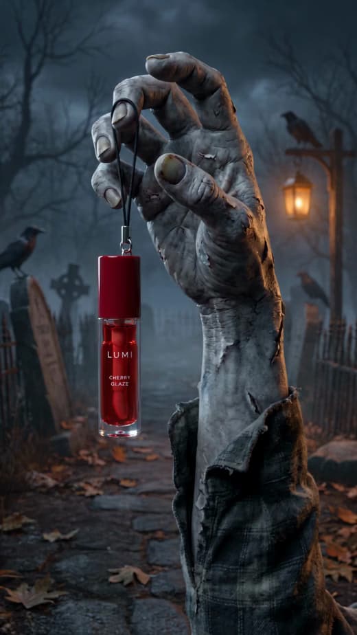 Halloween-Videobeispiel: Beauty-Enthüllung mit Werwolf.