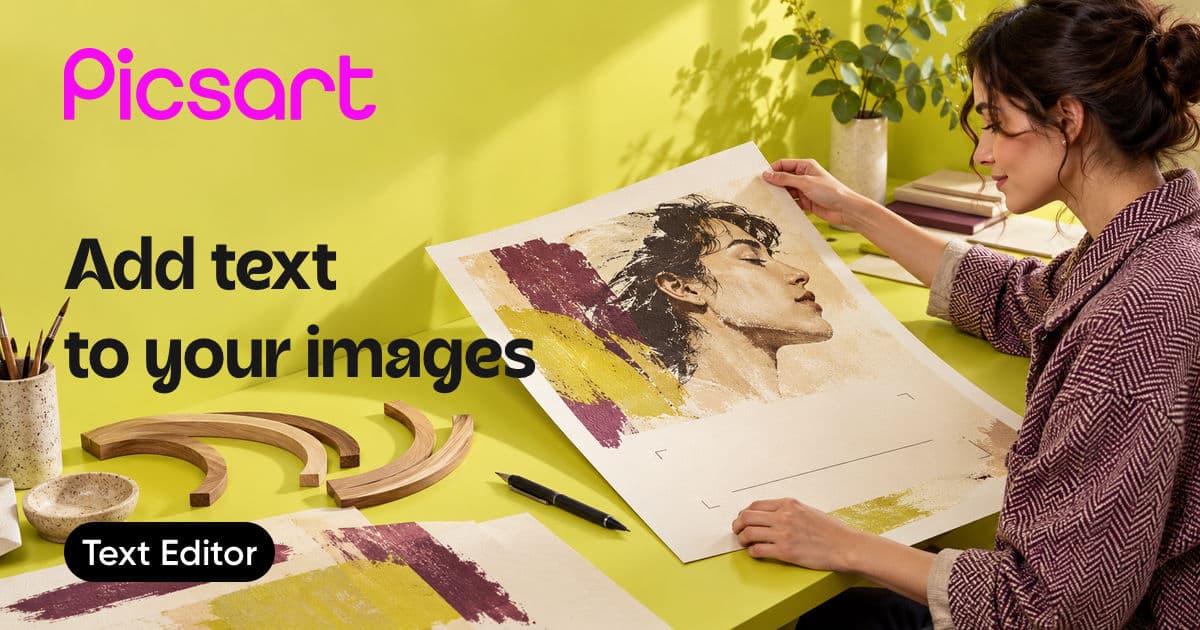 Add text to photos with Picsart